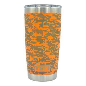 LASER ENGRAVED YETI RAMBLER 20oz TUMBLER - KING CRAB ORANGE WITH CUSTOM MAG